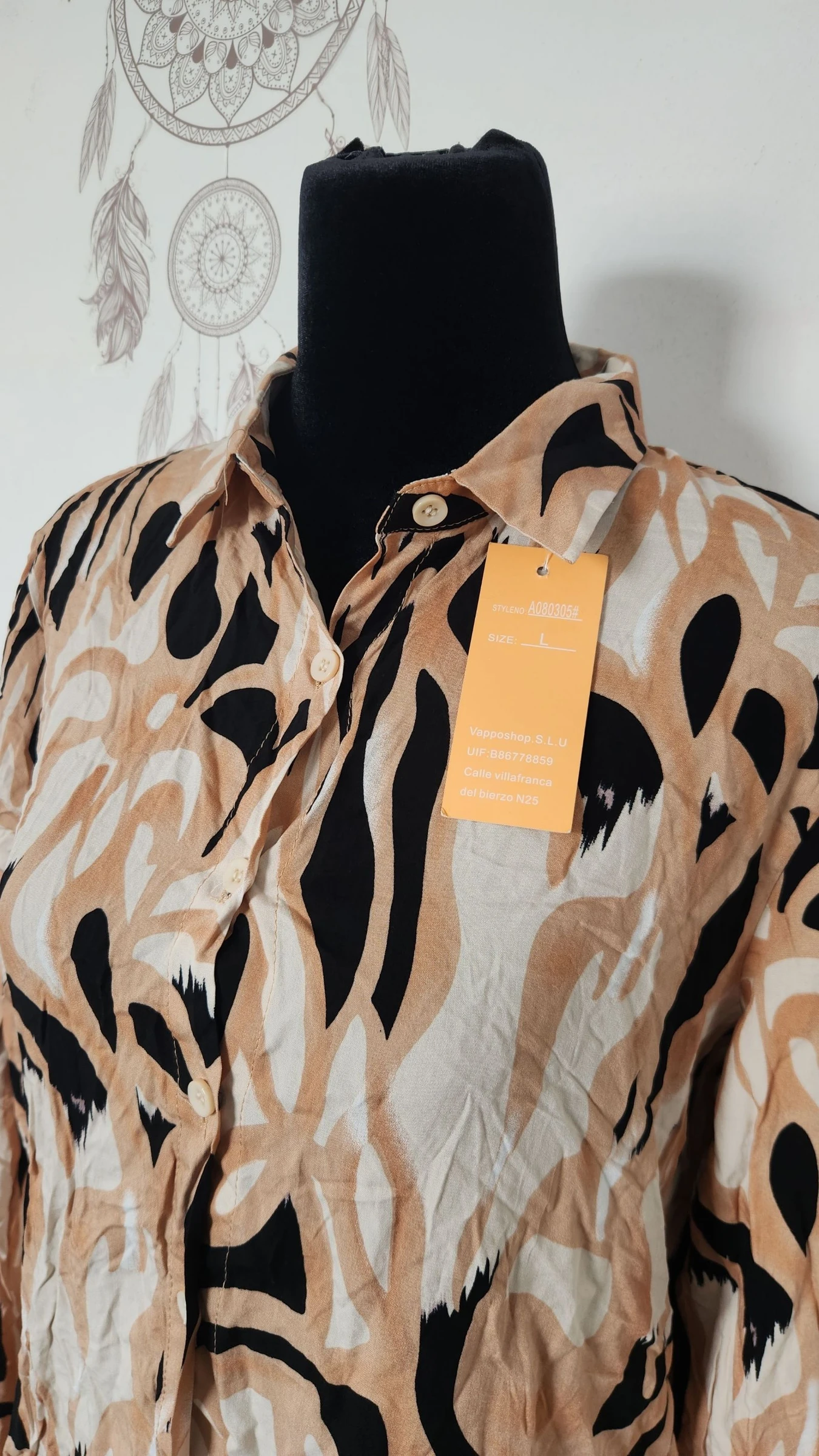 Vloeiend overhemd met bohemien chique print ●Maat L●🌸 Nieuw met label – photo 3